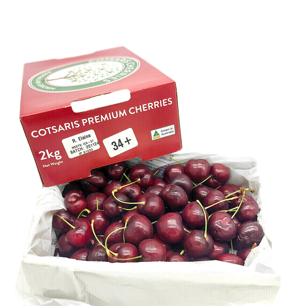 Cotsaris R.Elaine Cherries Gift Box 34mm+ - 2kg - Image 4
