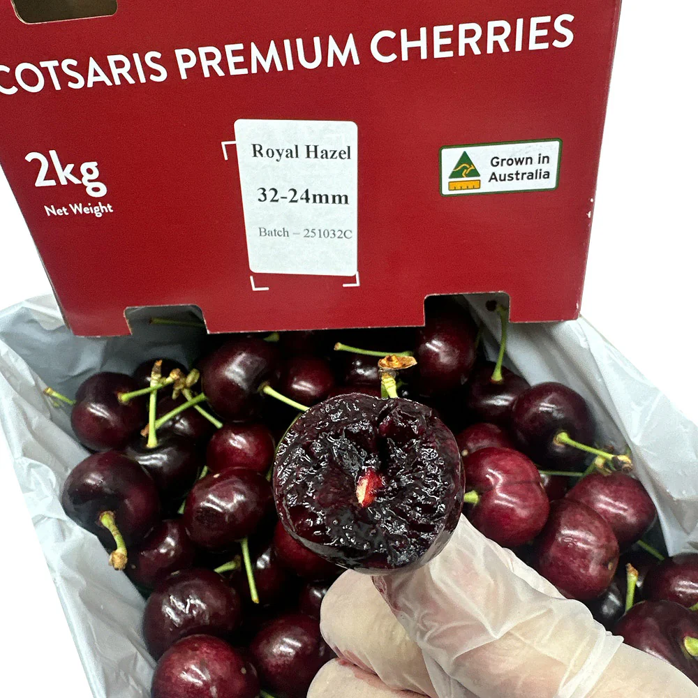 Cotsaris Royal Hazel Premium Cherries Gift Box 32–34mm – 2kg - Image 4