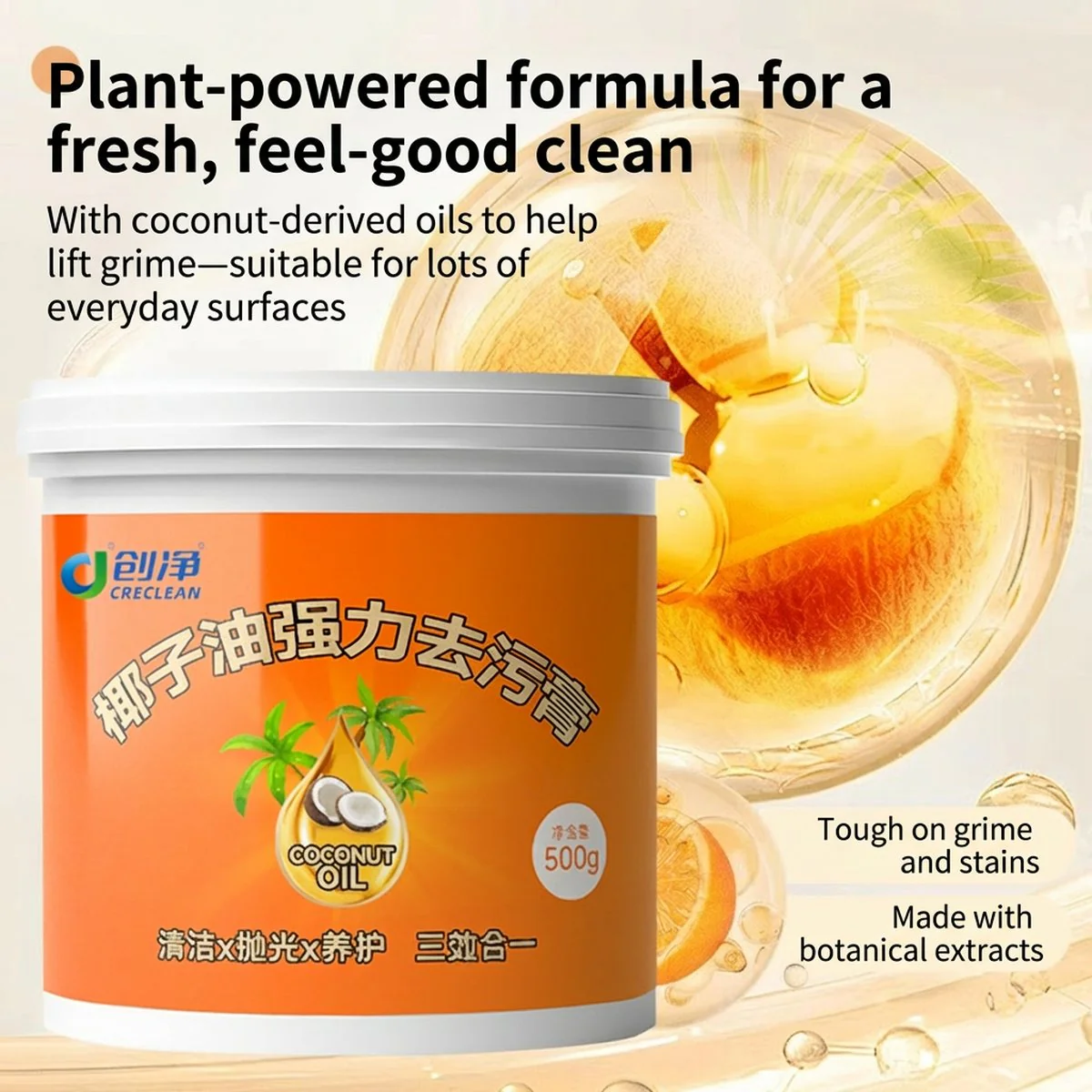 Creclean Coconut Oil Heavy-Duty Stain Removing Paste - 500g - Image 2