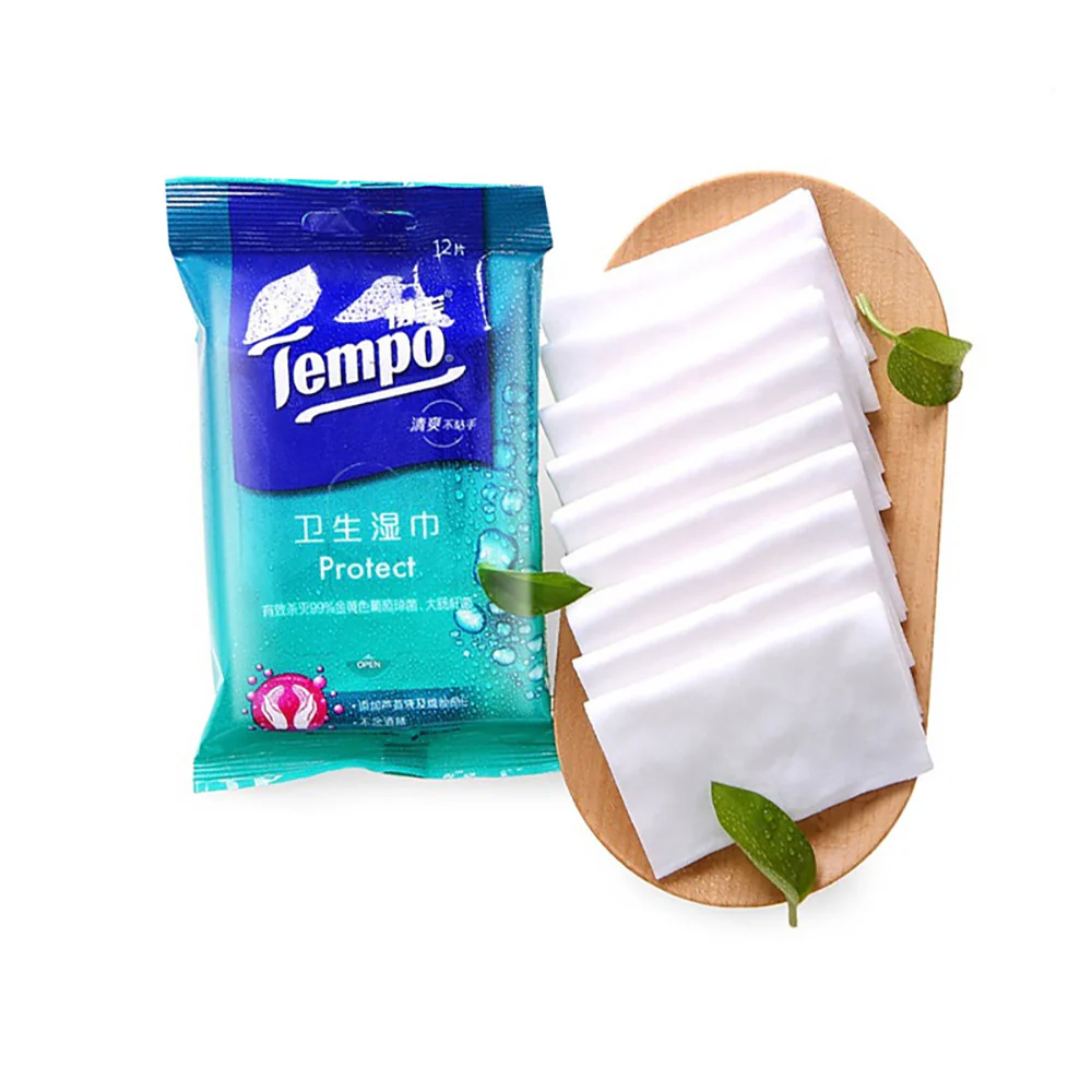 Tempo Antibacterial Wet Wipes, 12 Pieces - Image 2