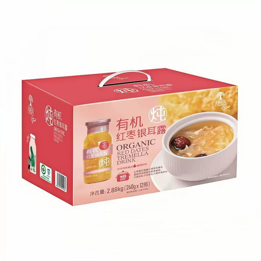 Dadi Suyang Organic Red Dates Tremella Drink 240g x 12 Bottles – Limited Import - Snow Fungus & Jujube Dessert Drink - Image 2