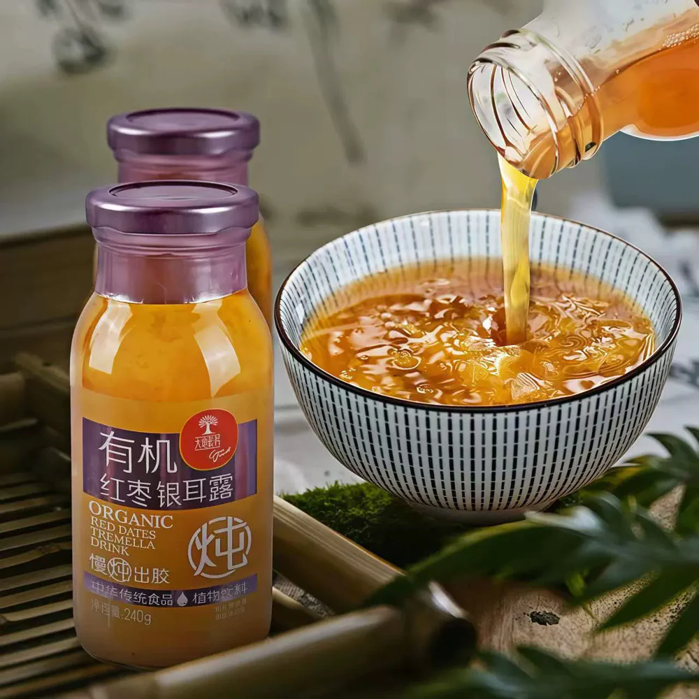 Dadi Suyang Organic Red Dates Tremella Drink 240g x 12 Bottles – Limited Import - Snow Fungus & Jujube Dessert Drink - Image 3