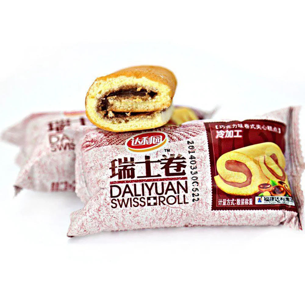 Daliyuan Swiss Roll Chocolate Flavor - 8 Pieces, 160g - Image 2