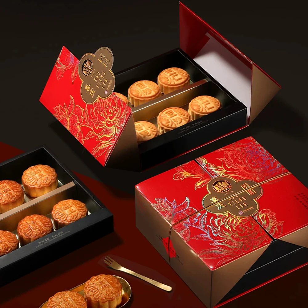 Daoxiangcun Festive Reunion Mooncake Gift Box – 12 Pieces, 600g - Assorted Traditional Baked Mooncakes - Image 3