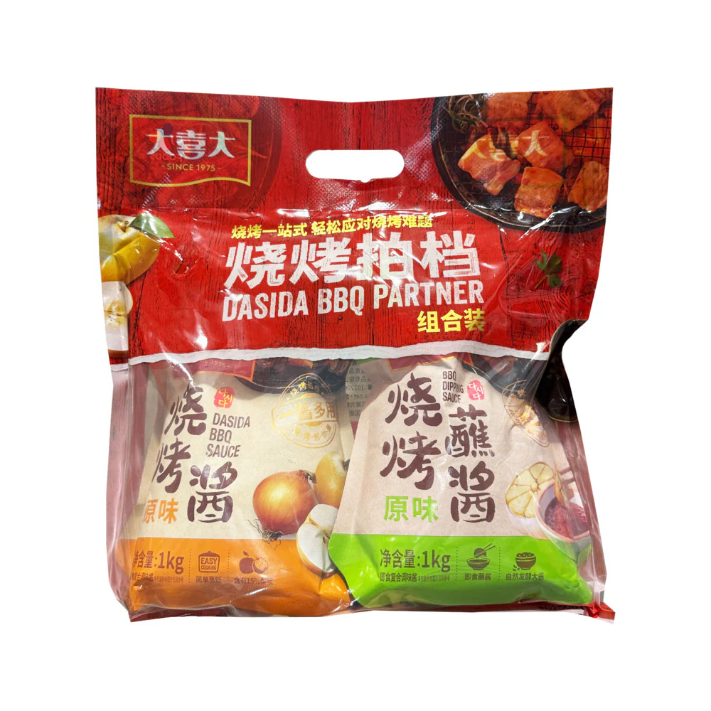 Dasida BBQ Partner Set – Original BBQ Sauce 1kg + BBQ Dipping Sauce 1kg – Limited Import - Korean BBQ Marinade & Dipping Sauce Set