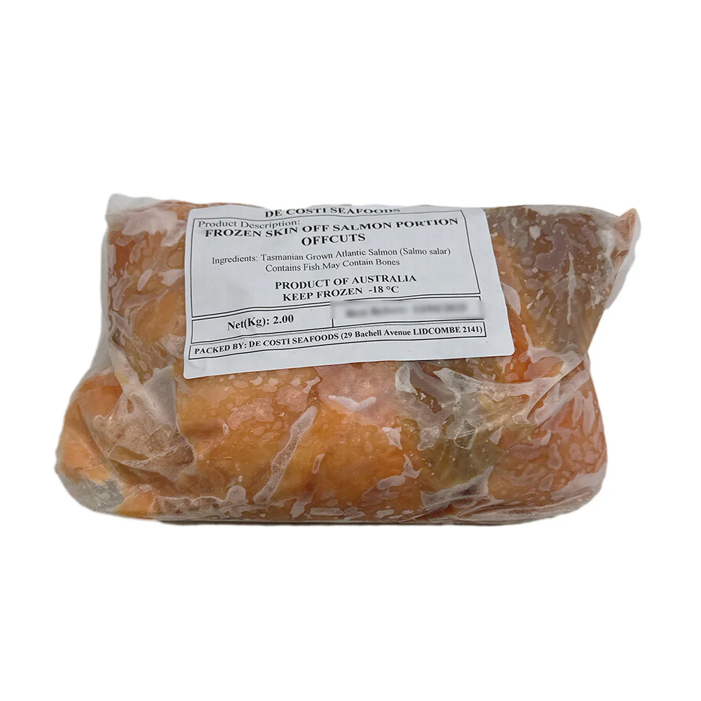 De Costi Frozen Skin-Off Salmon Offcuts - 2kg - Image 2