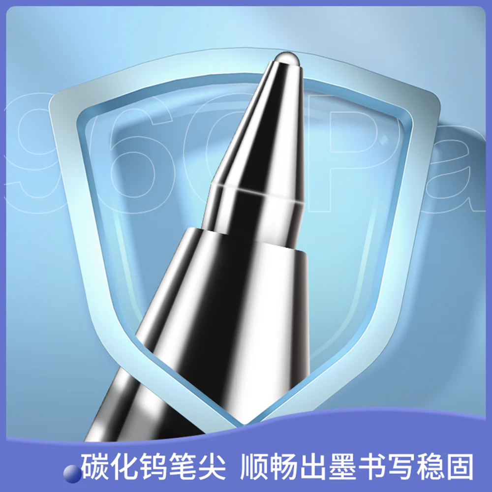 Deli 0.5mm Bullet Tip Gel Pen - Blue, Box of 12 - Image 3
