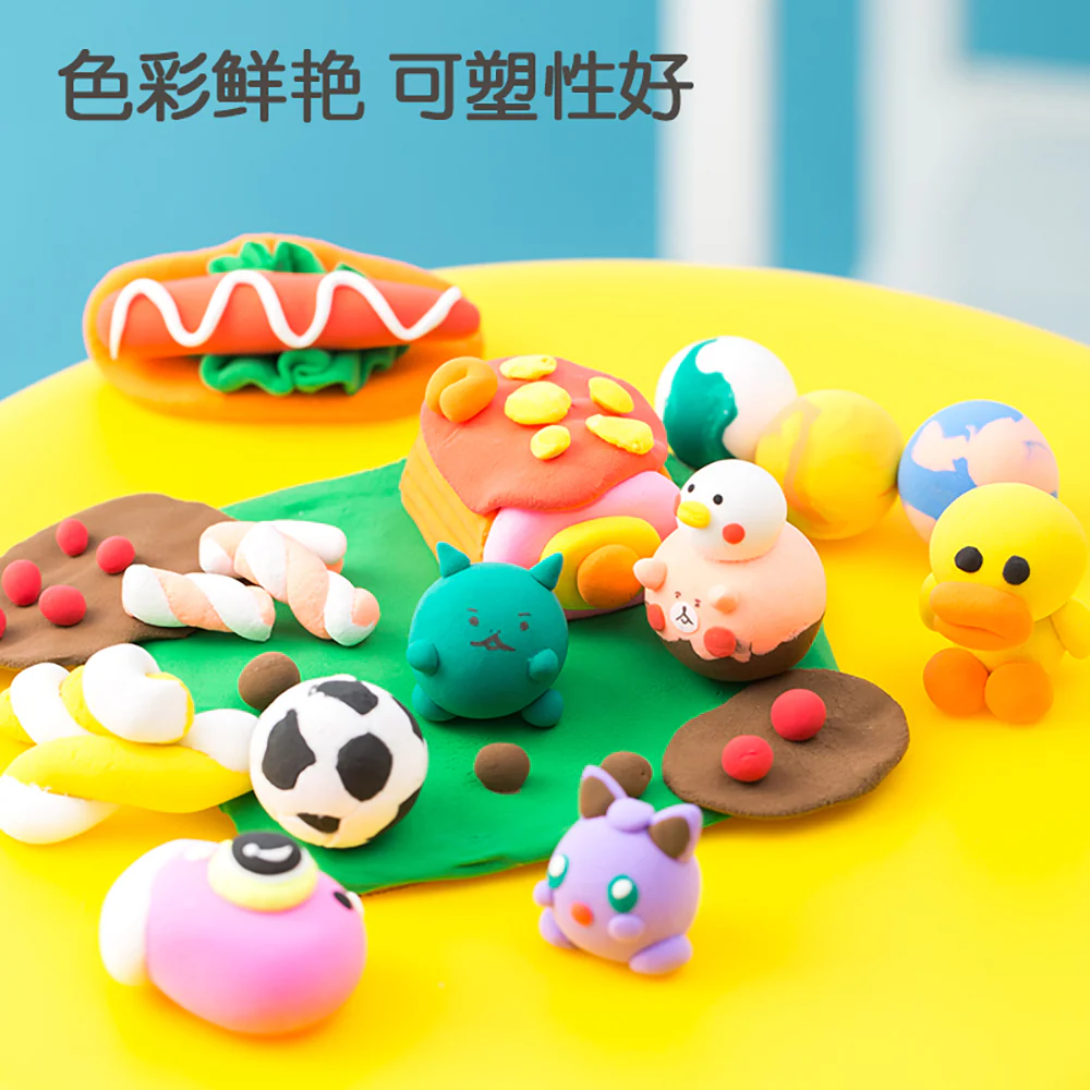 Deli 12-Color Lightweight Clay with Yellow Lid - Image 3