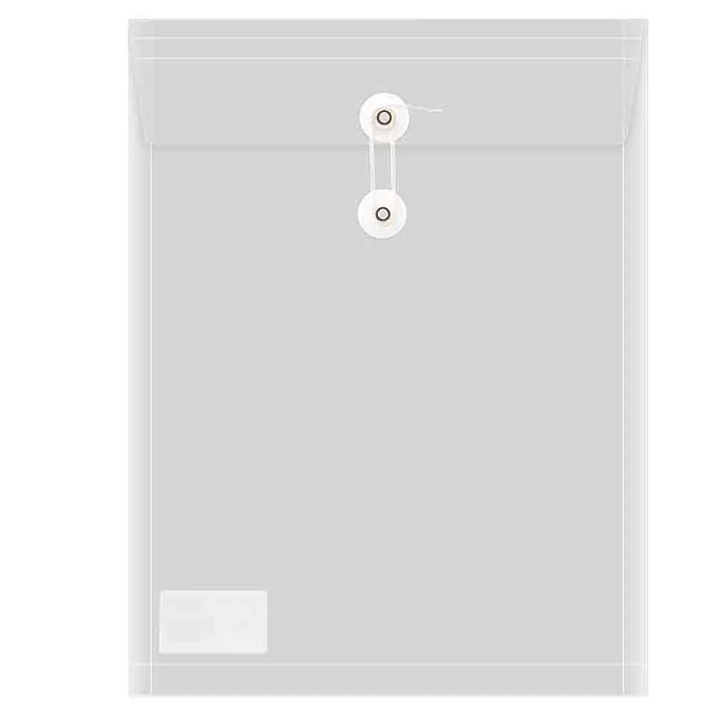 Deli A4 Transparent Document Bag with White String Closure - Image 5