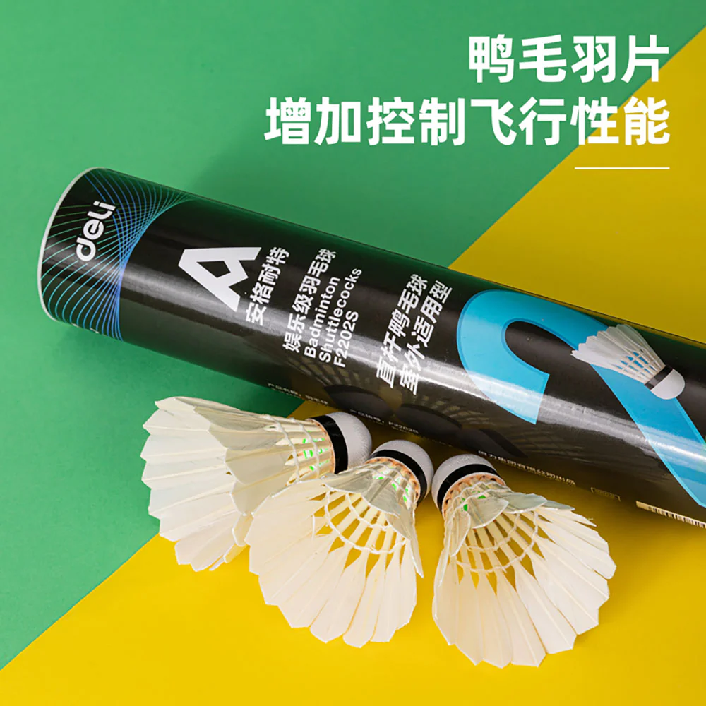 Deli Angenite Badminton Shuttlecocks - 12 Pieces - Image 3