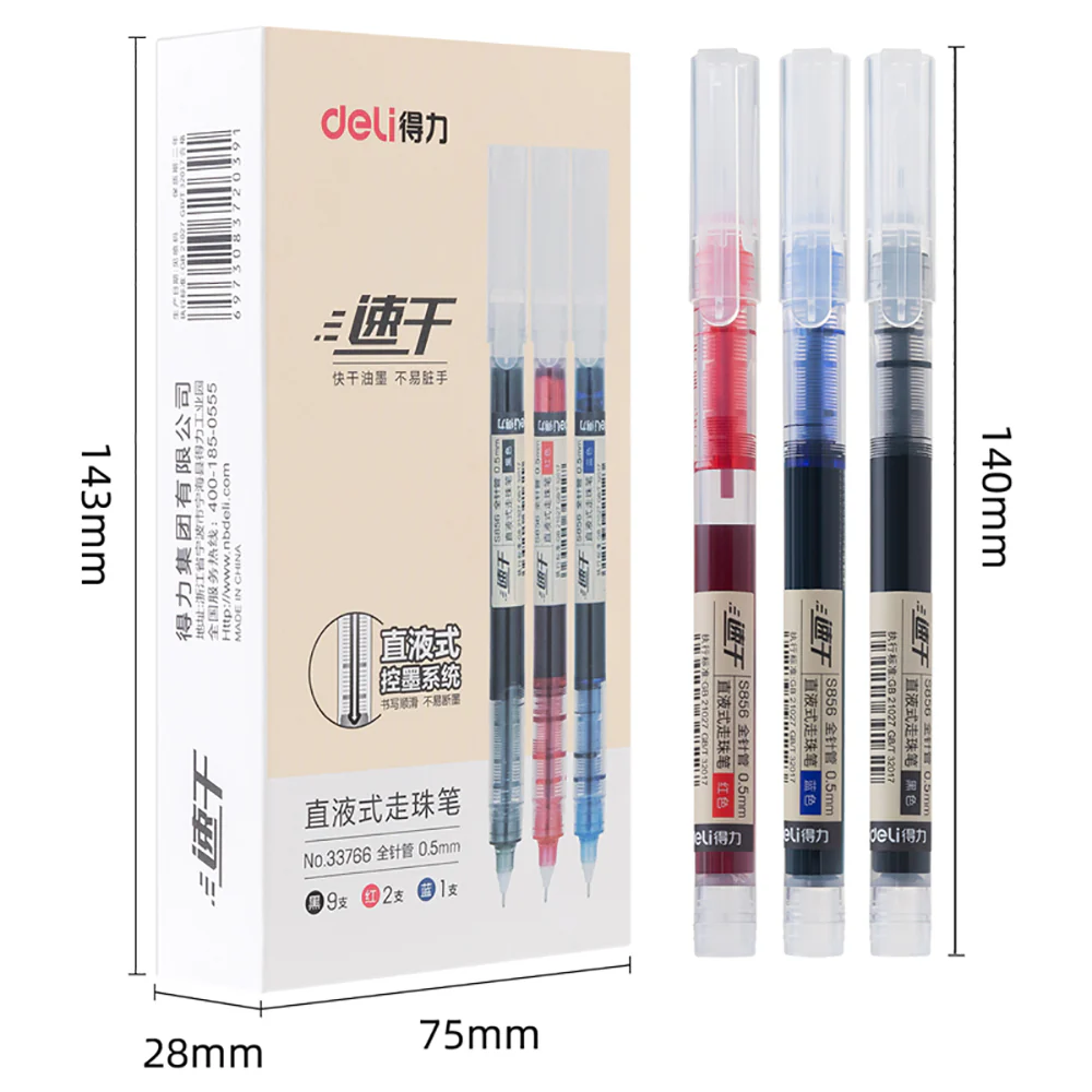 Deli Direct Liquid Rollerball Pens - Assorted Colors, 12-Pack - Image 5