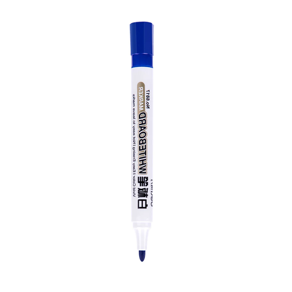Deli Erasable Whiteboard Markers Blue - Box of 10 - Image 4