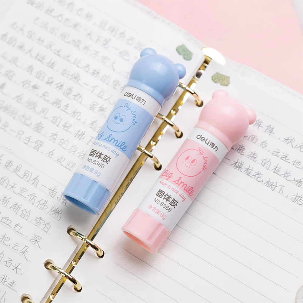 Deli Formaldehyde-Free Solid Glue Stick - 2 Colors, 9g - Image 4