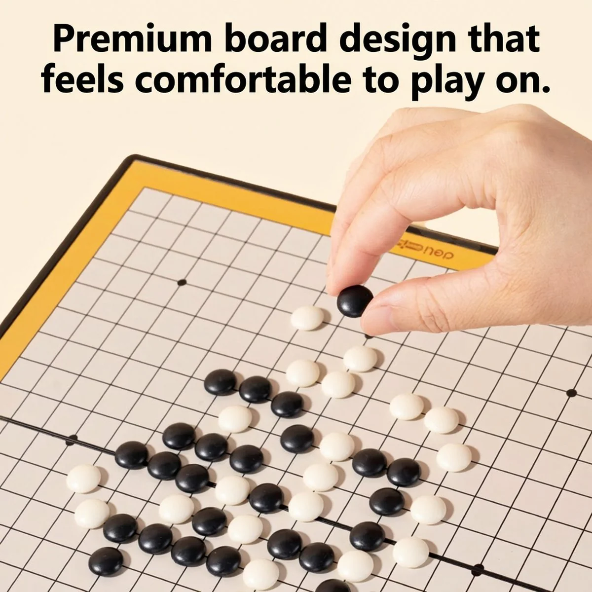 Deli Magnetic Go Board (Medium) – Portable Folding Weiqi Game Set with Black & White Stones - Image 4