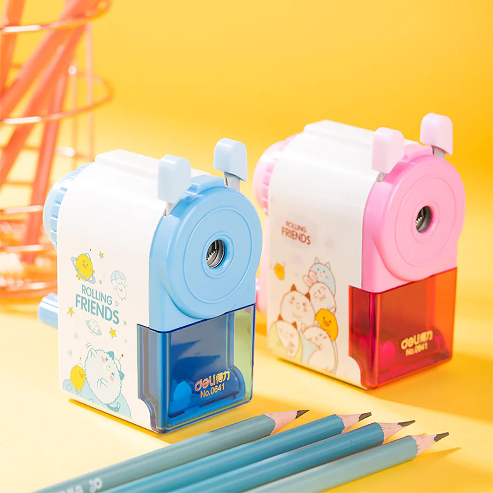 Deli Pencil Sharpener - Blue, Suitable for Ages 6 and Up - Image 4
