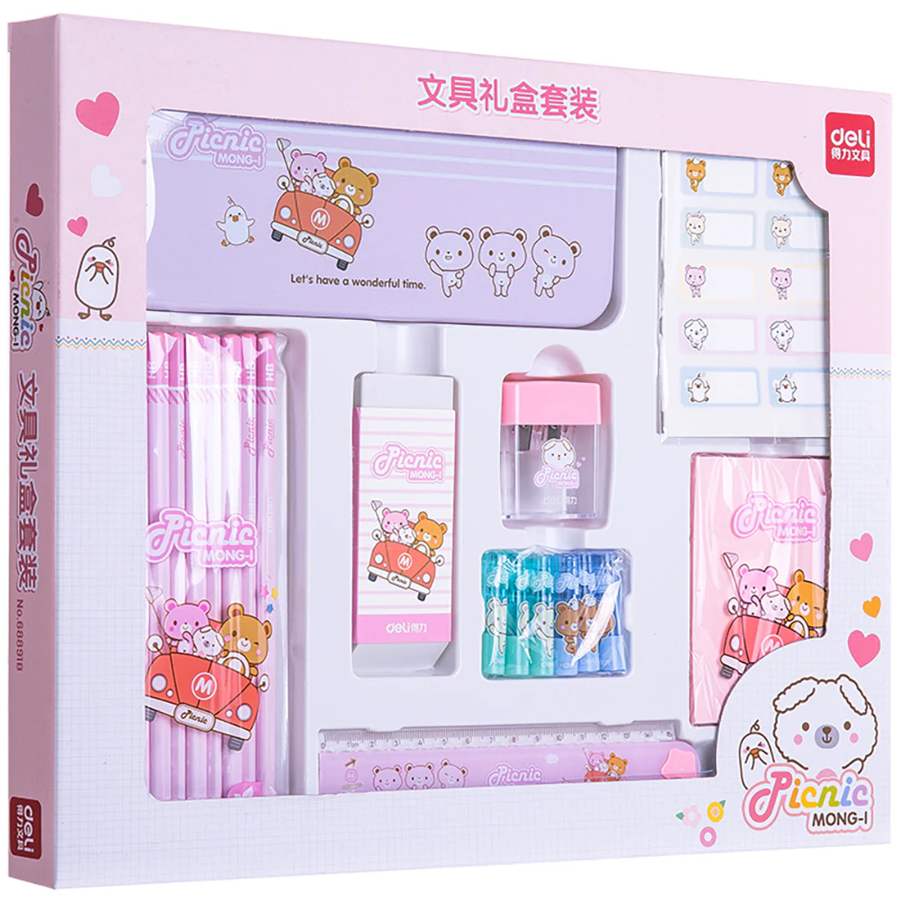 Deli Stationery Gift Set (Red) - Image 3