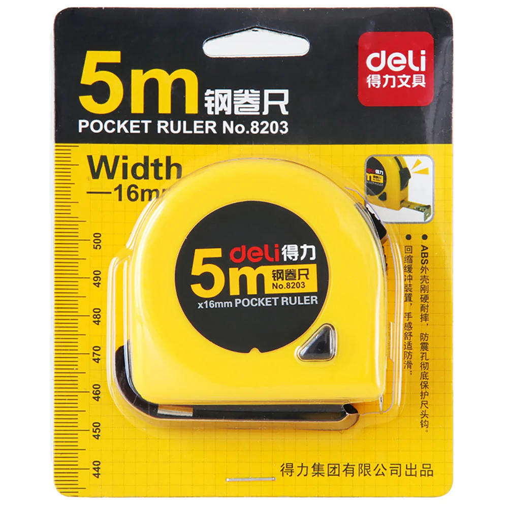 Deli Steel Tape Measure - 5m - Image 5