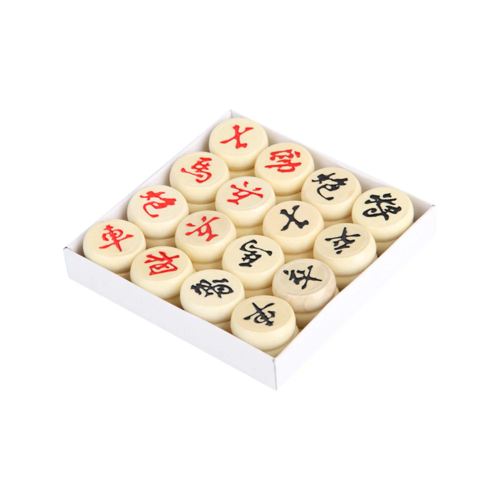 Deli Wooden Chinese Chess Set – 3.0 cm White Pieces - Traditional Xiangqi Board Game - Image 2