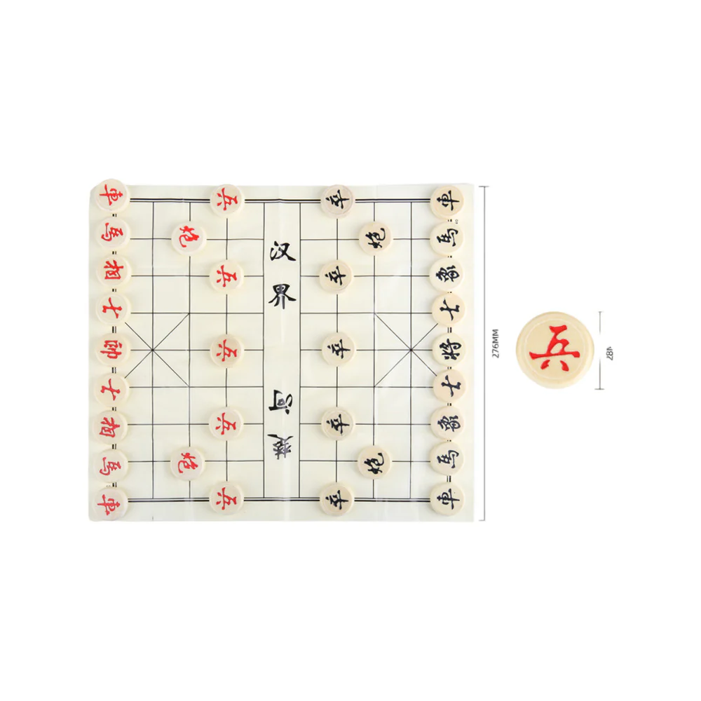 Deli Wooden Chinese Chess Set – 3.0 cm White Pieces - Traditional Xiangqi Board Game - Image 3