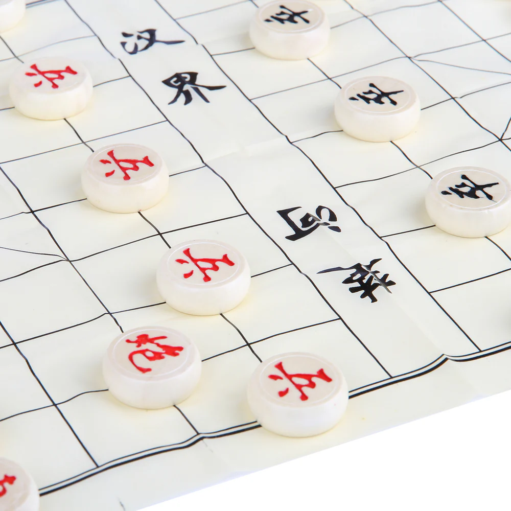 Deli Wooden Chinese Chess Set – 3.0 cm White Pieces - Traditional Xiangqi Board Game - Image 4