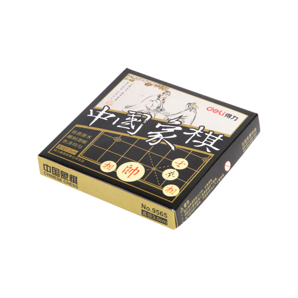 Deli Wooden Chinese Chess Set – 3.0 cm White Pieces - Traditional Xiangqi Board Game - Image 5