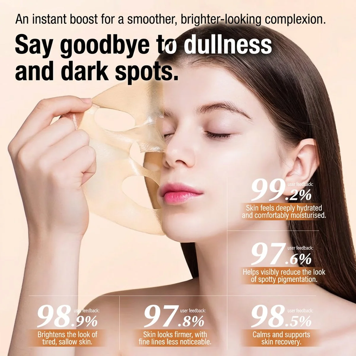 Dermafix Vitacollagen Whitening & Brightening Collagen Sheet Mask - 8 Sheets - Image 2