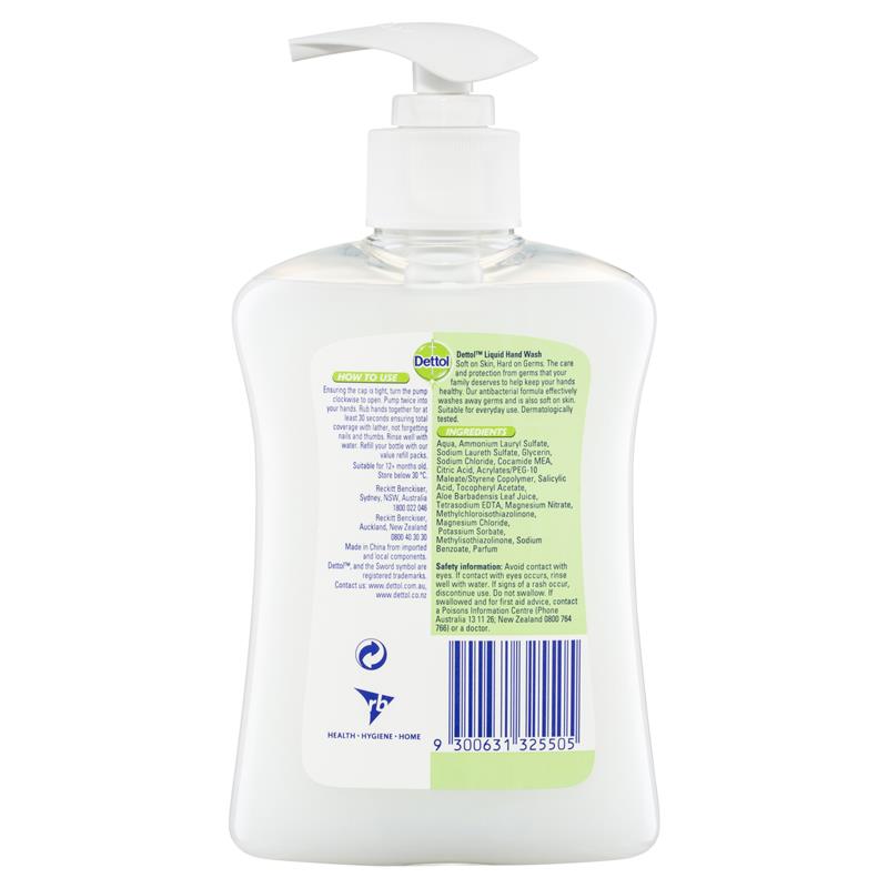 Dettol Antibacterial Hand Wash Aloe Vera - 250ml - Image 5