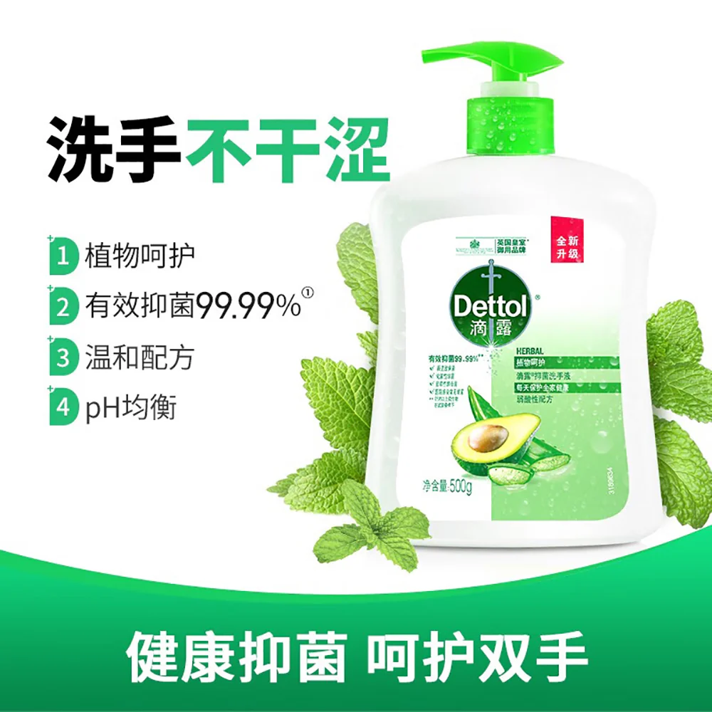 Dettol Antibacterial Hand Wash Herbal - 500g - Image 2