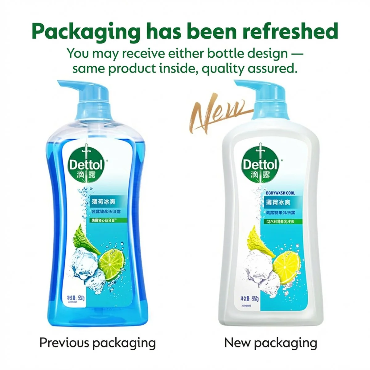 Dettol Cool Mint Body Wash 950g - Cooling Shower Gel - Image 3