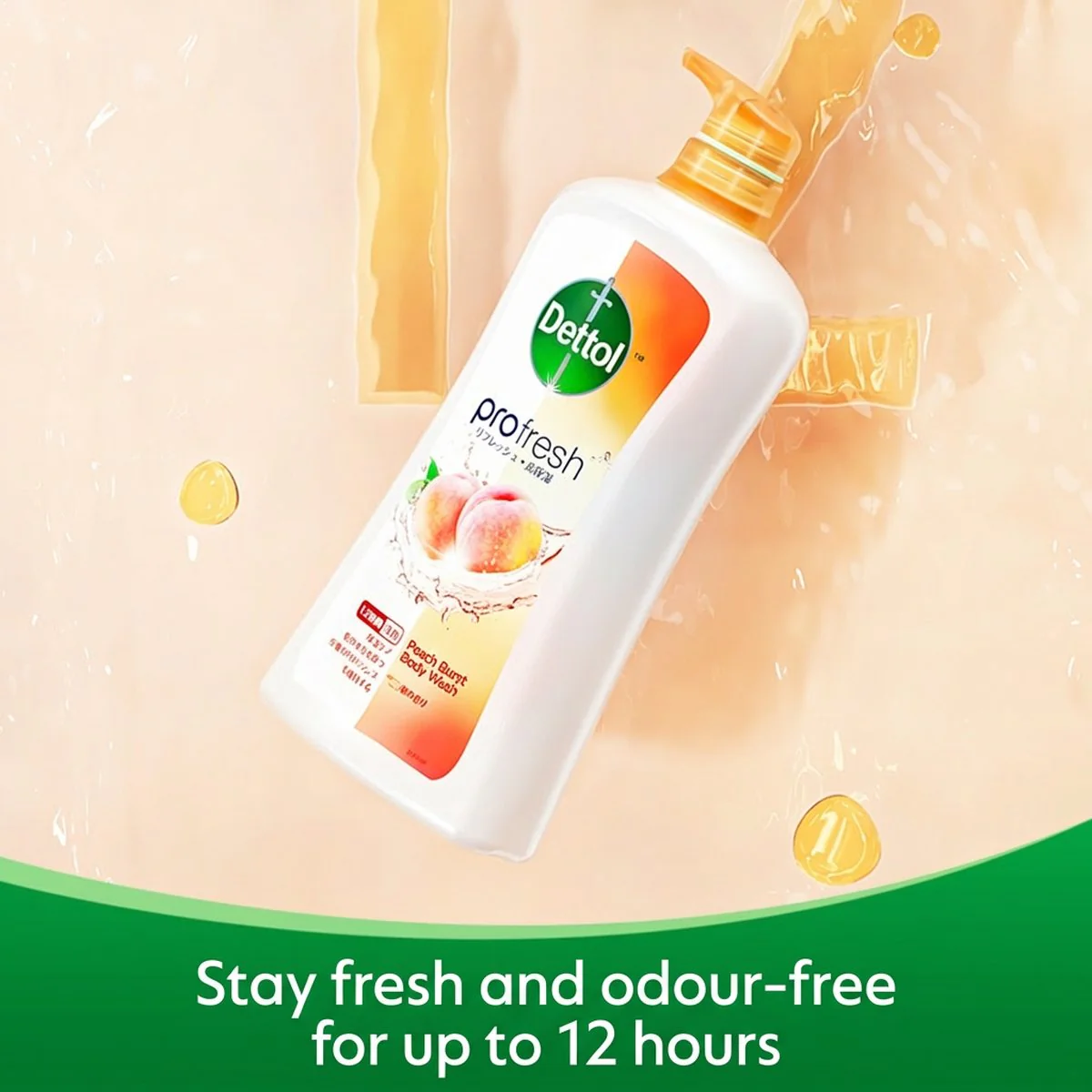 Dettol ProFresh Peach Burst Body Wash 950g - Shower Gel - Image 4