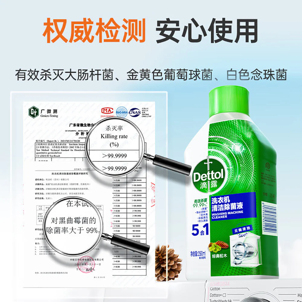Dettol Washing Machine Cleaner Pine Scent - 250ml - Image 5