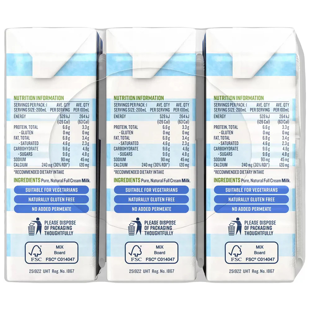 Devondale Full Cream UHT Milk - 24 x 200ml - Image 2