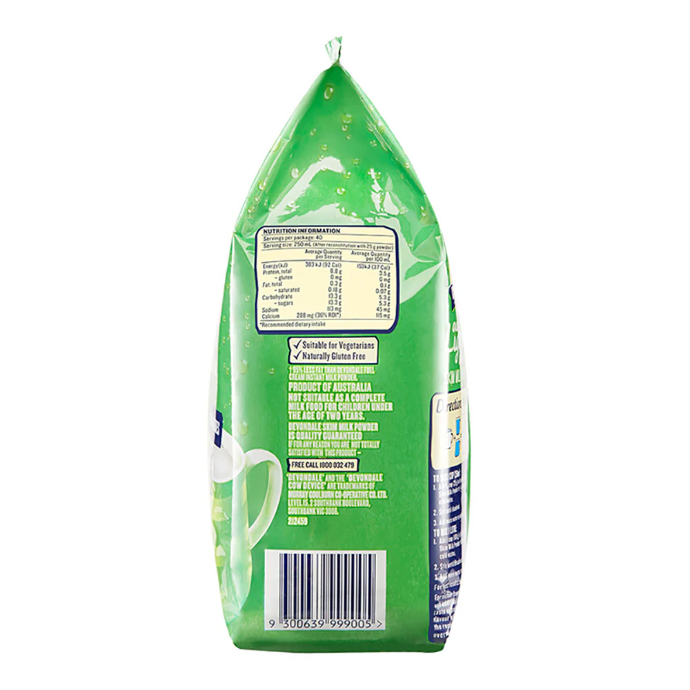 Devondale Instant Skim Milk Powder - 1kg - Image 2