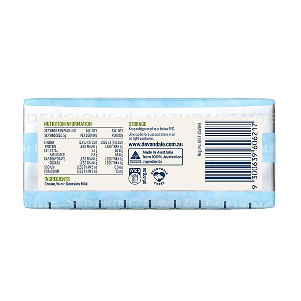 Devondale Unsalted Butter - 500g - Image 4
