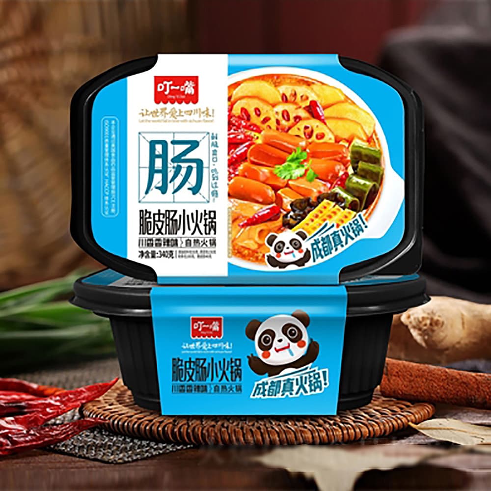 Ding Yi Zui Self-Heating Hot Pot with Crispy Sausage - Sichuan Spicy Flavor, 340g - Image 2