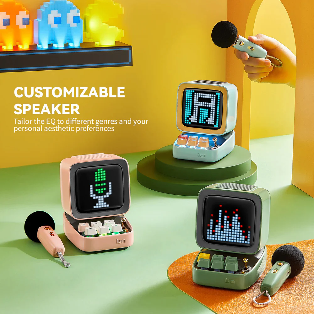 Divoom Mini Karaoke Pixel Art Bluetooth Speaker - Green - Image 2