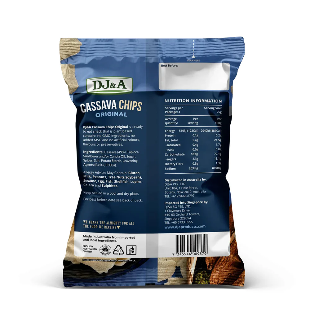 DJ&A Cassava Chips Original - 100g - Image 3