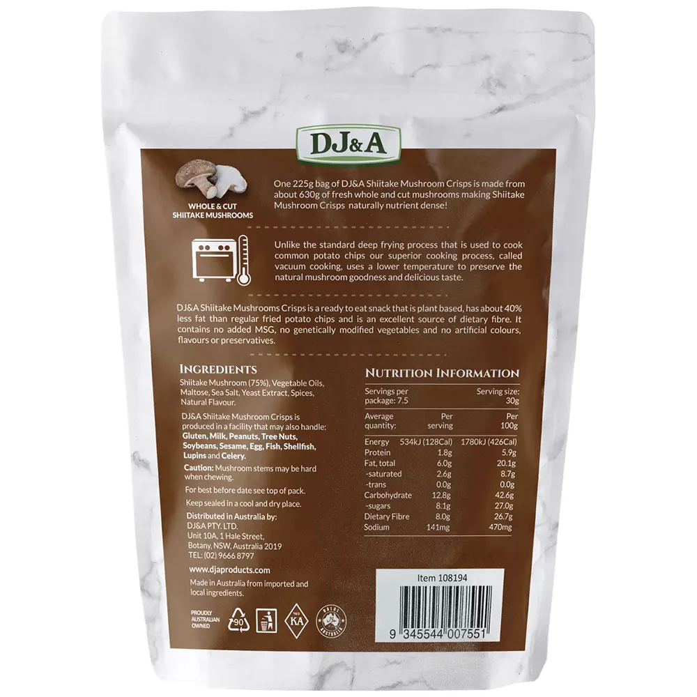 DJ&A Shiitake Mushroom Crisps 225g - Image 5