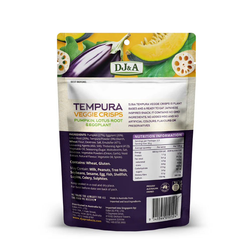 DJ&A Tempura Veggie Crisps - 70g - Image 2