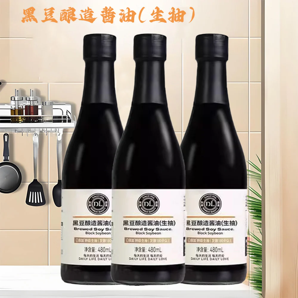 DL Black Soybean Brewed Light Soy Sauce 480ml – Limited Import - Image 4