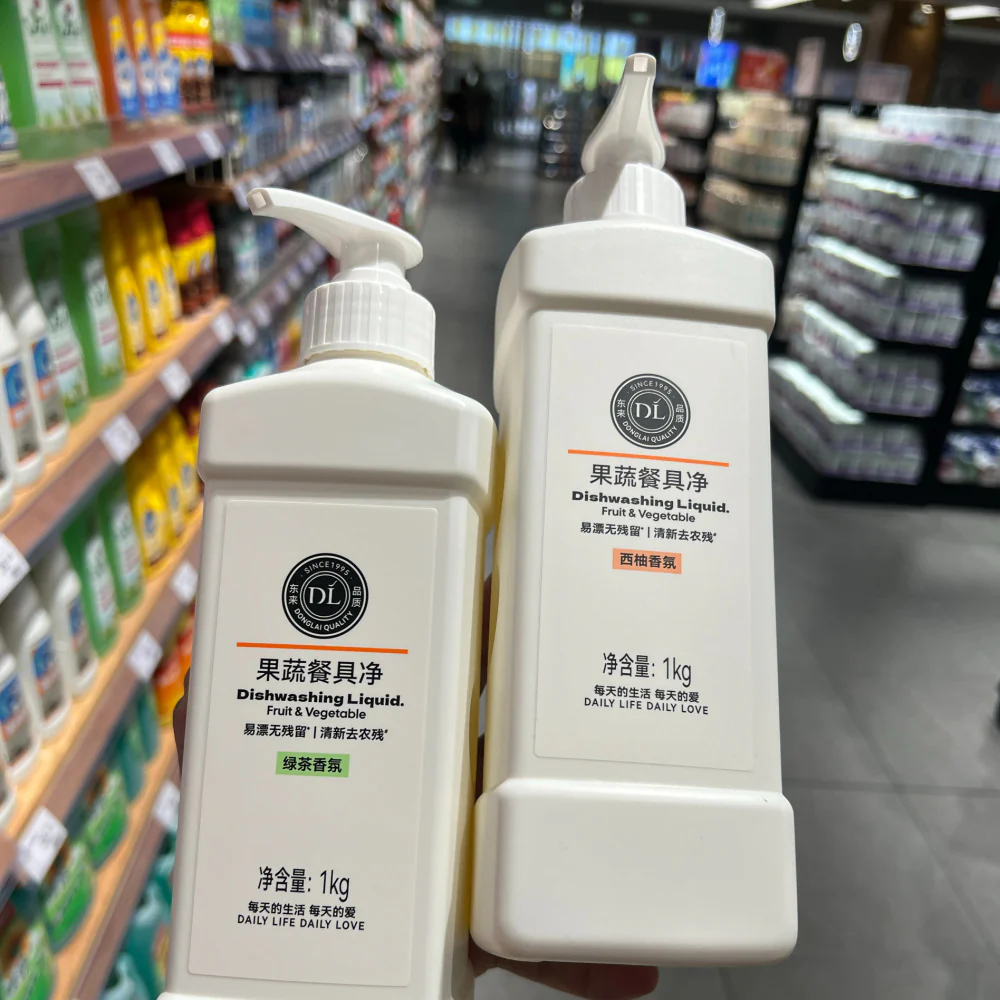DL Fruit & Vegetable Dishwashing Liquid (Green Tea Scent) 1kg – Limited Import - Food-Safe Produce Wash & Dish Soap - Image 3