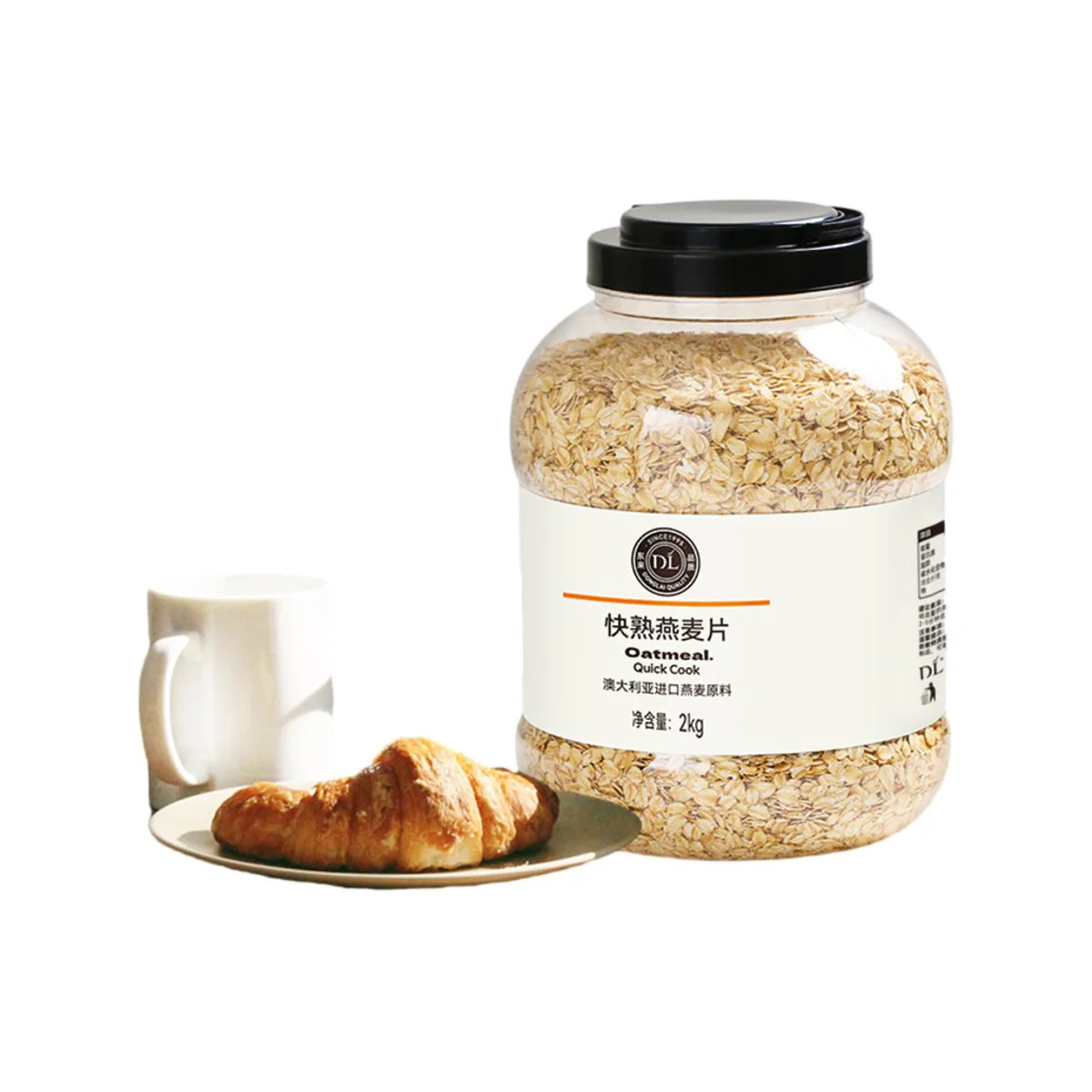DL Quick Cook Oatmeal 2kg – Whole-Grain Rolled Oats Ready in Minutes - Image 2