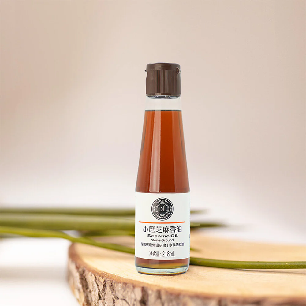 DL Stone-Ground Sesame Oil 218ml – Traditional Small-Batch Aromatic Cooking Oil - Image 2