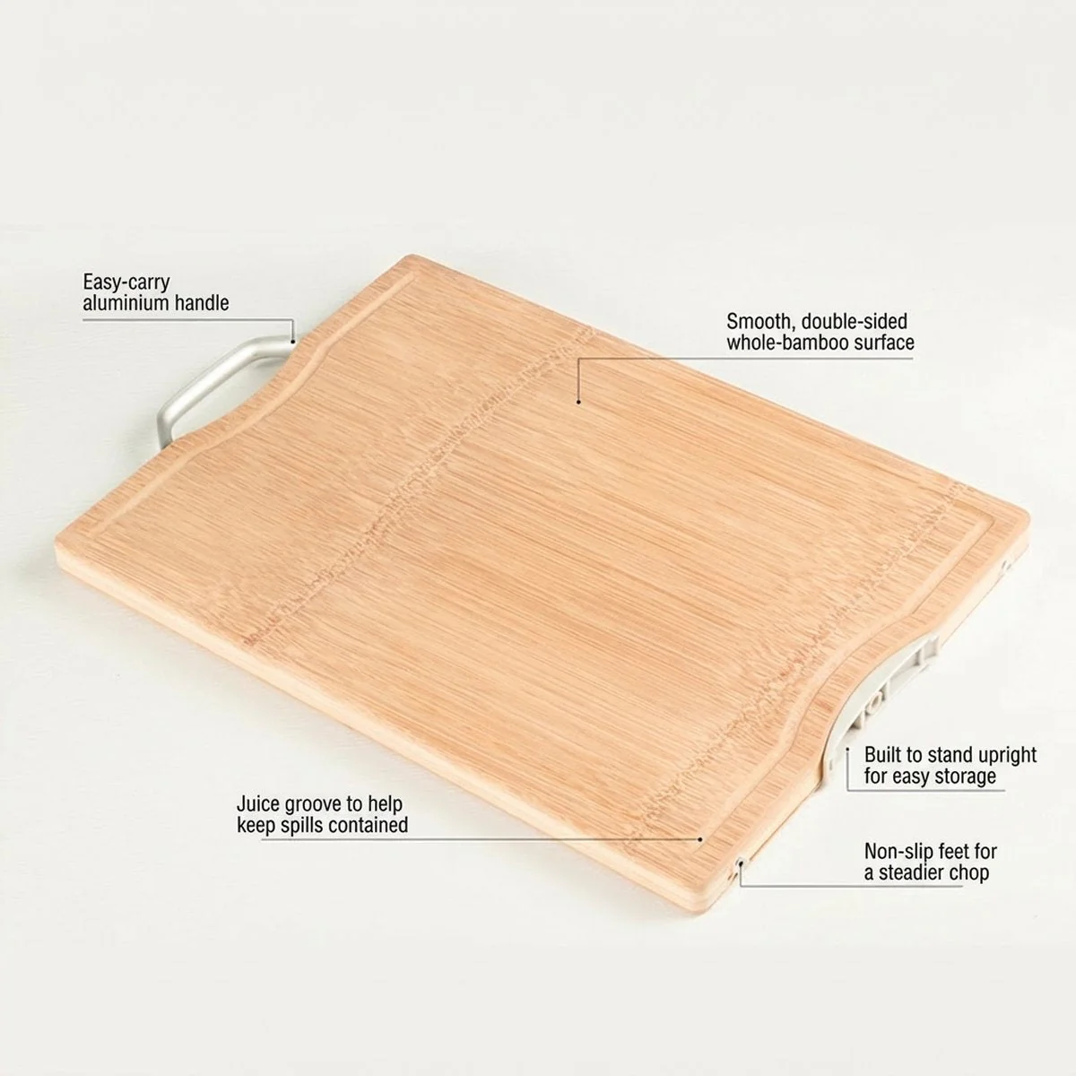 DL Whole Bamboo Chopping Board - Medium 40 x 29 cm – Limited Import - Image 3