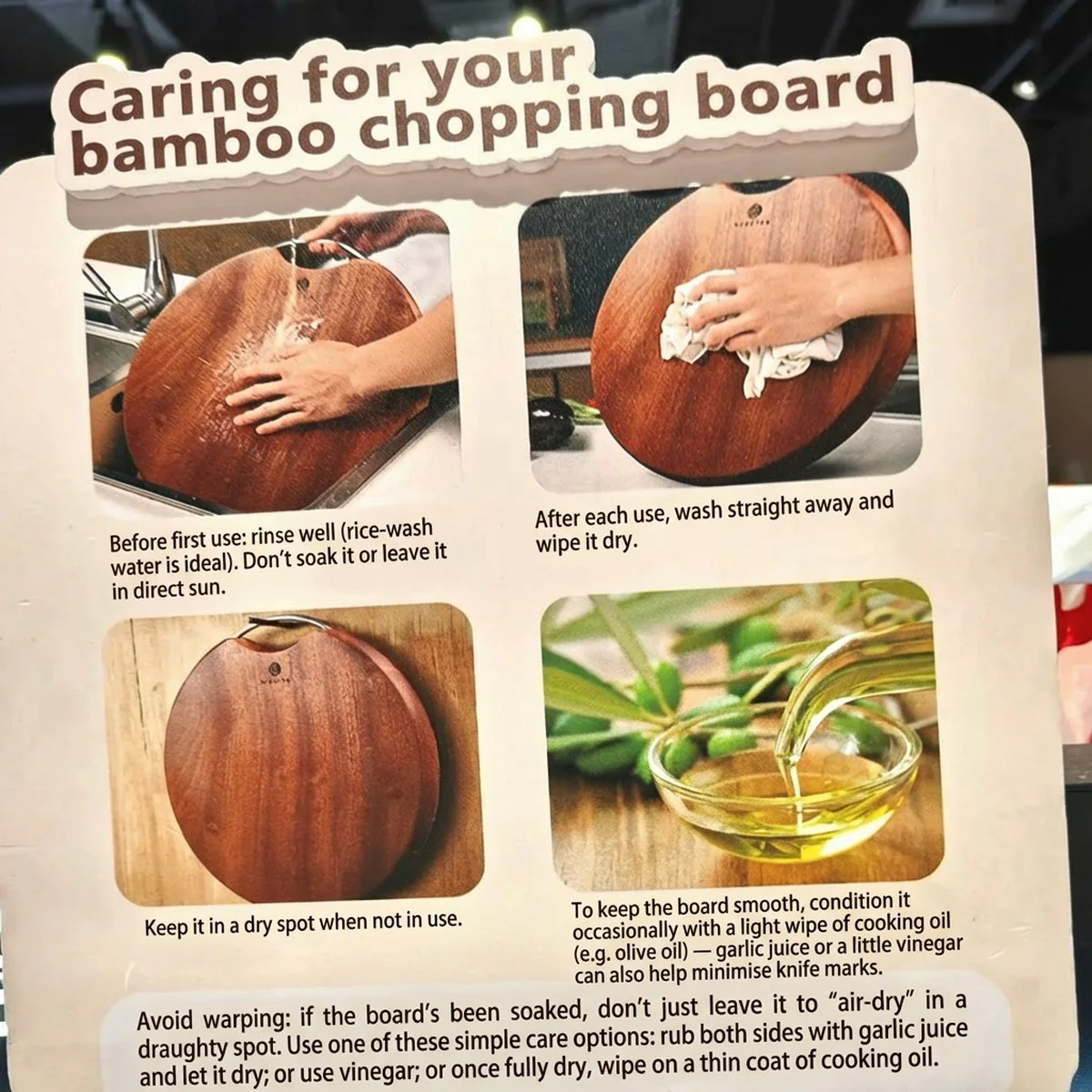DL Whole Bamboo Chopping Board - Medium 40 x 29 cm – Limited Import - Image 5