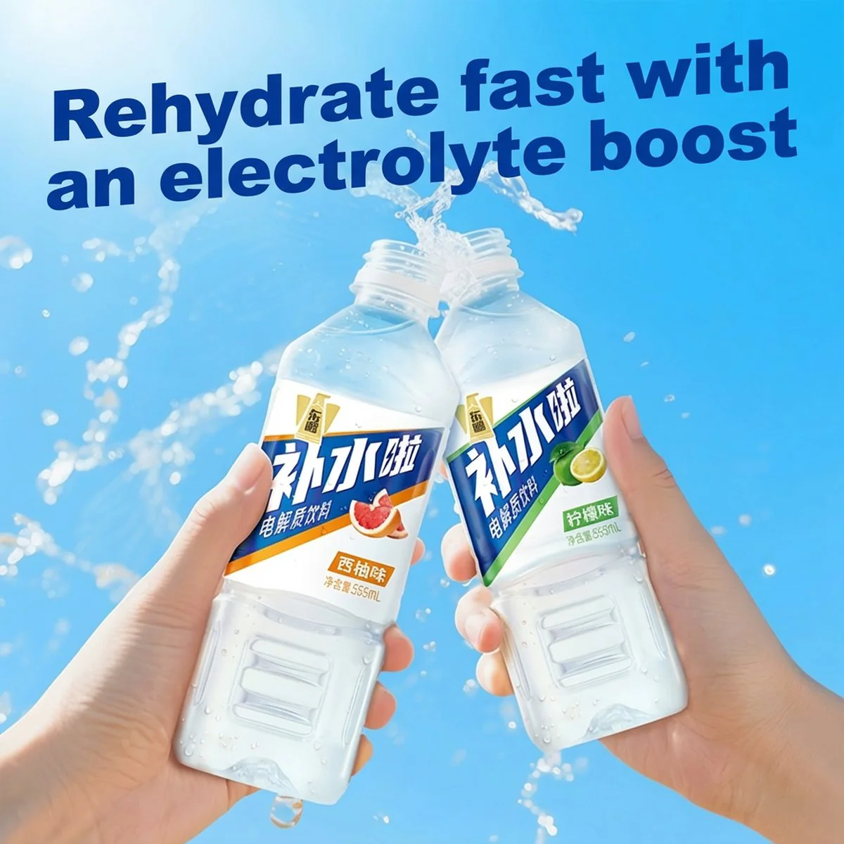 Dongpeng Hydration Electrolyte Drink - White Peach 555ml x 24 Bottles - Sports Drink - Image 3