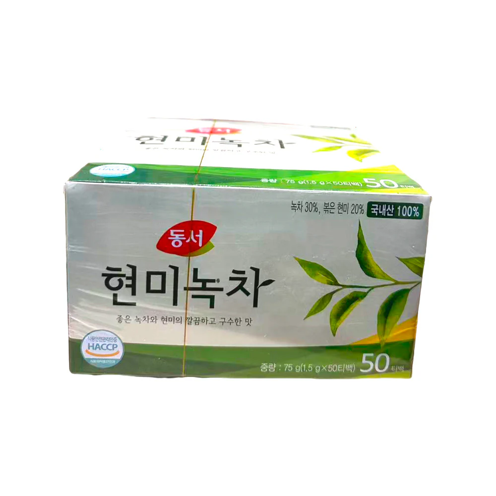 Dongsuh Brown Rice Green Tea (Genmaicha) – 50 Tea Bags, 75g
