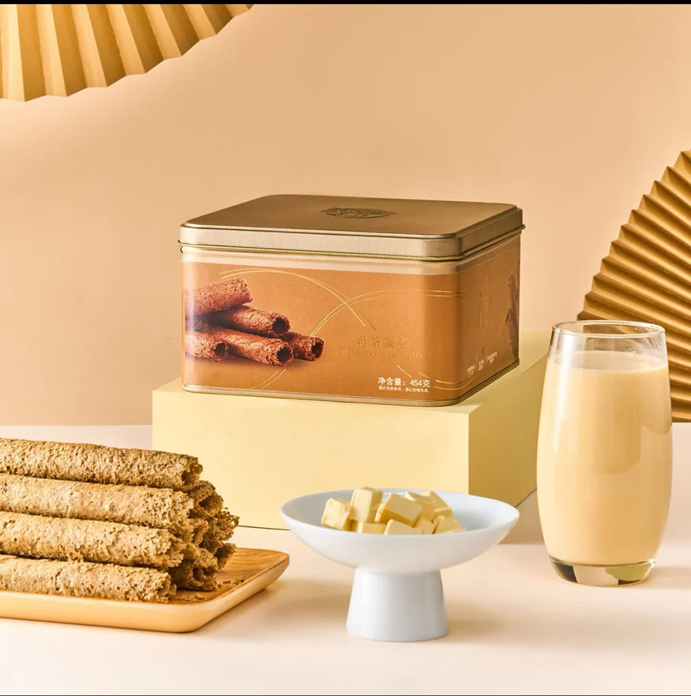 Dongwangyang Milk Tea Egg Rolls Gift Box - 454g - Image 2