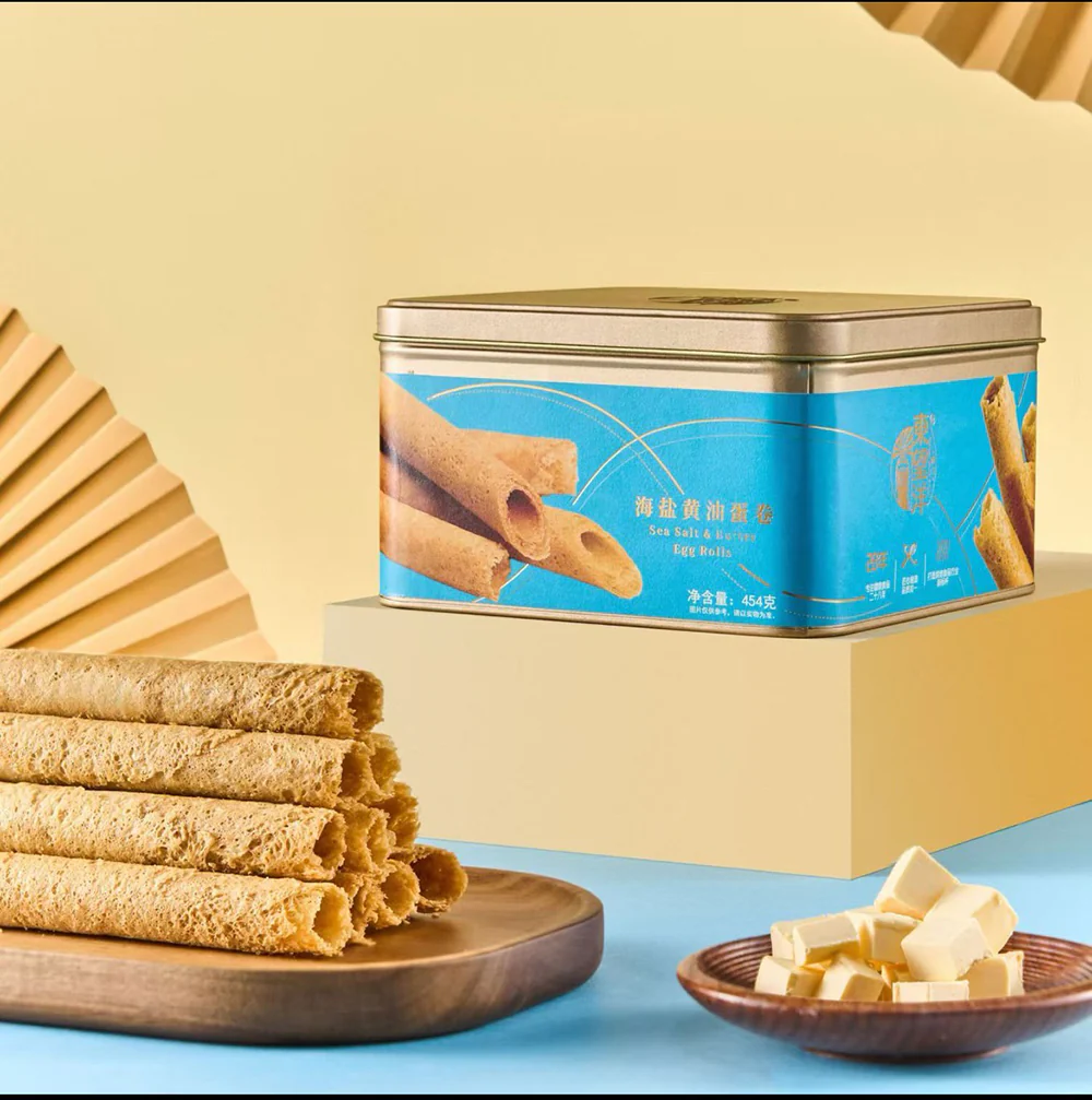 Dongwangyang Sea Salt & Butter Egg Rolls Gift Box - 454g - Image 2