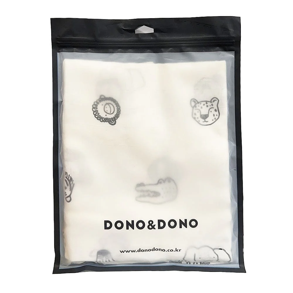 Dono&Dono Bamboo Fiber Baby Blanket - Animal Friends, 106x106cm - Image 3